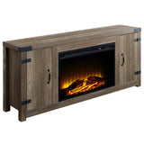 Tobias Rustic Oak Fireplace - Ornate Home
