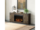 Tobias Rustic Oak Fireplace - Ornate Home