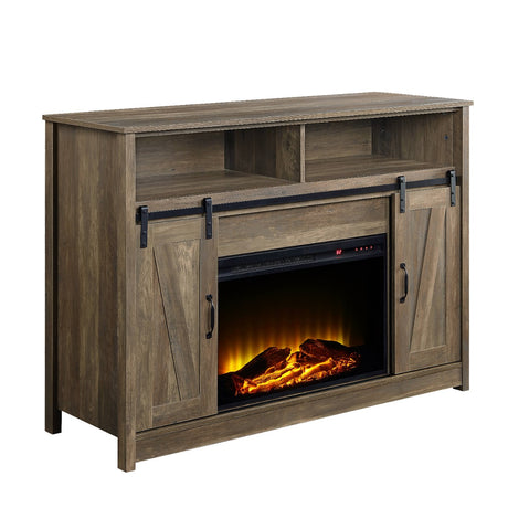 Tobias Sliding Door Oak Fireplace - Ornate Home