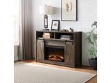 Tobias Sliding Door Oak Fireplace - Ornate Home