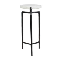 Tobias White Marble Slab Drink Table - Ornate Home