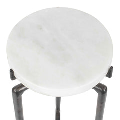 Tobias White Marble Slab Drink Table - Ornate Home