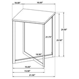 Tobin White 2-piece Marble Top Coffee and End Table Set - Ornate Home