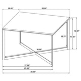 Tobin White 2-piece Marble Top Coffee and End Table Set - Ornate Home