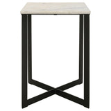 Tobin White 3-piece Marble Top Coffee and End Table Set - Ornate Home