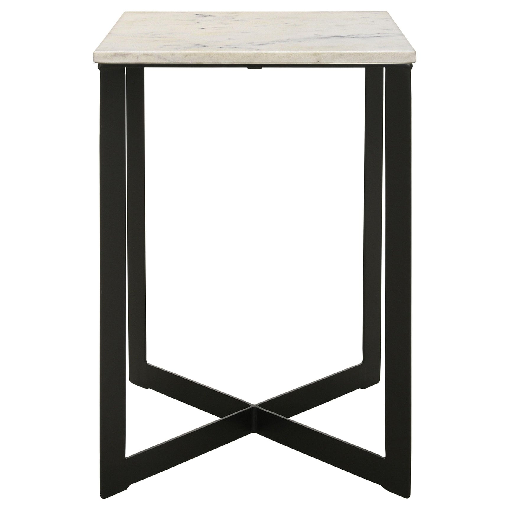 Tobin White 3-piece Marble Top Coffee and End Table Set - Ornate Home