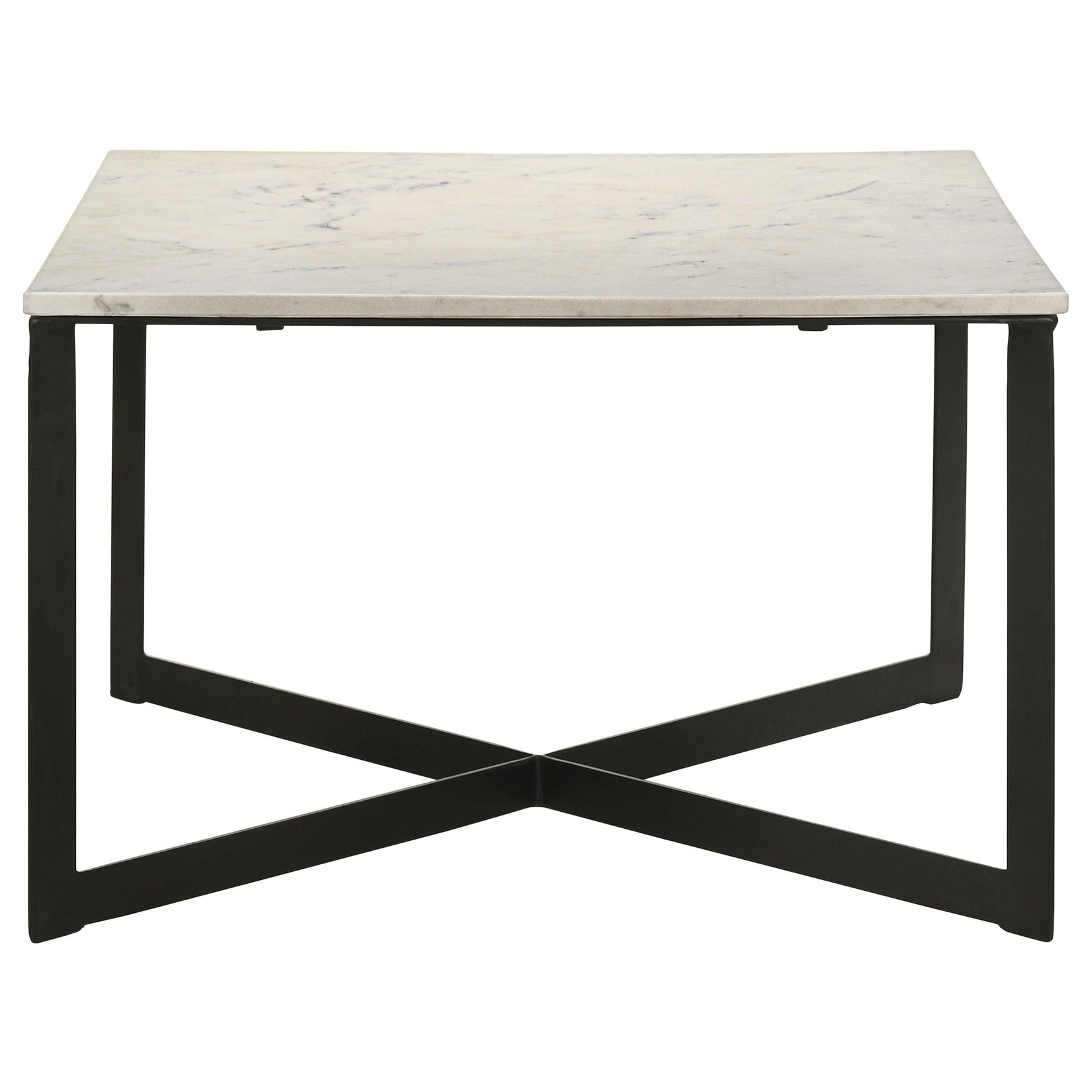 Tobin White 3-piece Marble Top Coffee and End Table Set - Ornate Home