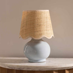 Tocae Blue Solid Ceramic Table Lamp - Ornate Home