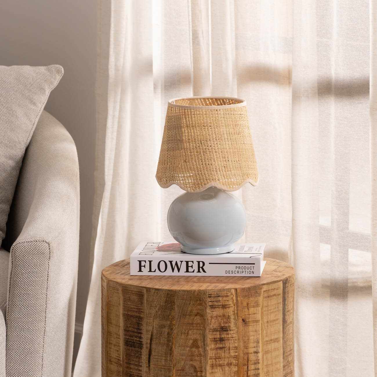Tocae Blue Solid Ceramic Table Lamp - Ornate Home