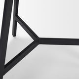 Todd Dark Brown Wood with Metal Legs Side Table - Ornate Home