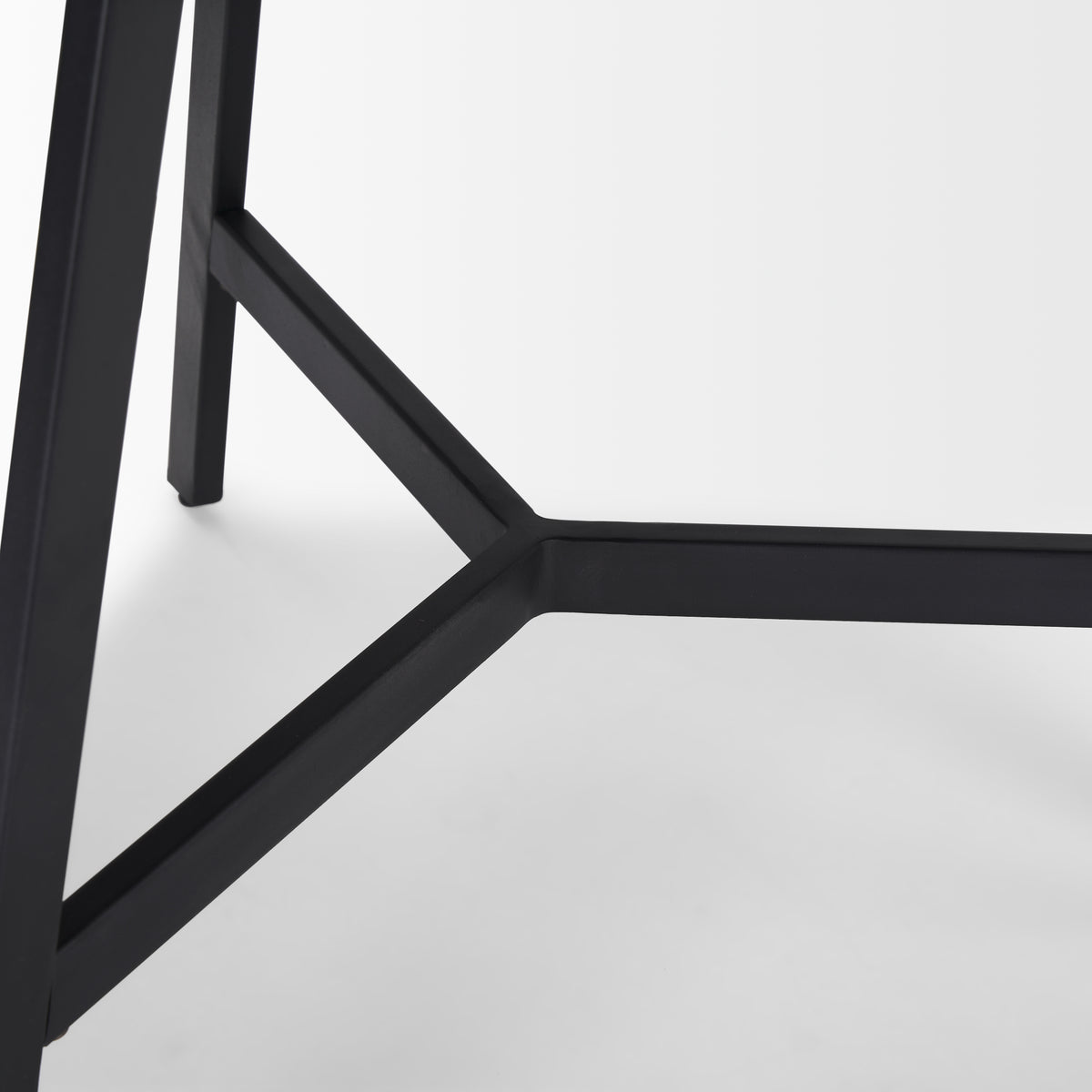 Todd Dark Brown Wood with Metal Legs Side Table - Ornate Home