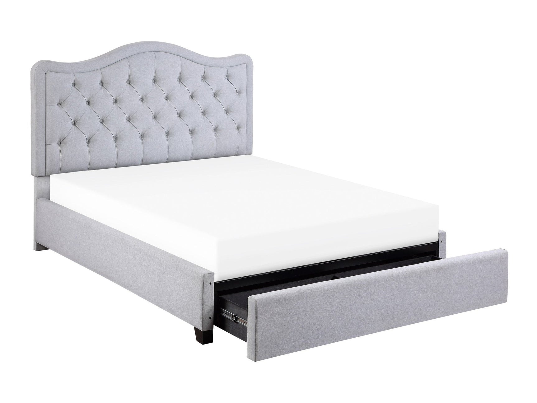 Toddrick Gray California King Platform Bed with Storage Drawers - Ornate Home