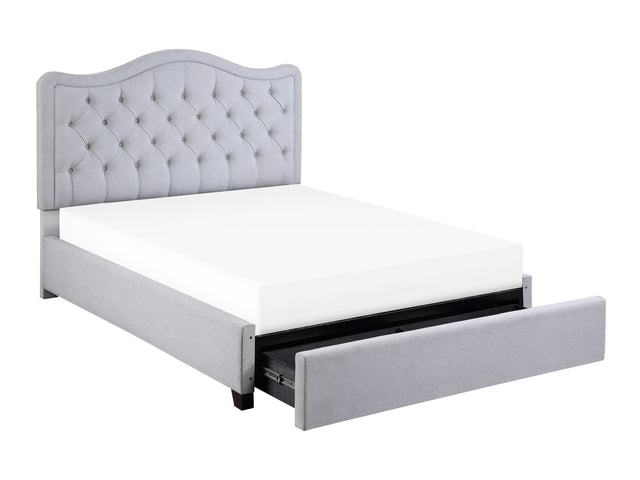 Toddrick Gray California King Platform Bed with Storage Drawers - Ornate Home