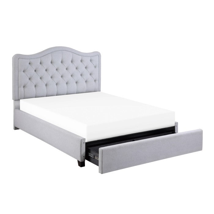 Toddrick Gray California King Platform Bed with Storage Drawers - Ornate Home