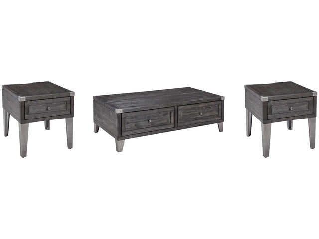 Todoe Dark Gray Coffee Table and 2 End Tables (Online Special Price) - Ornate Home