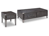 Todoe Dark Gray Coffee Table and End Table (Online Special Price) - Ornate Home