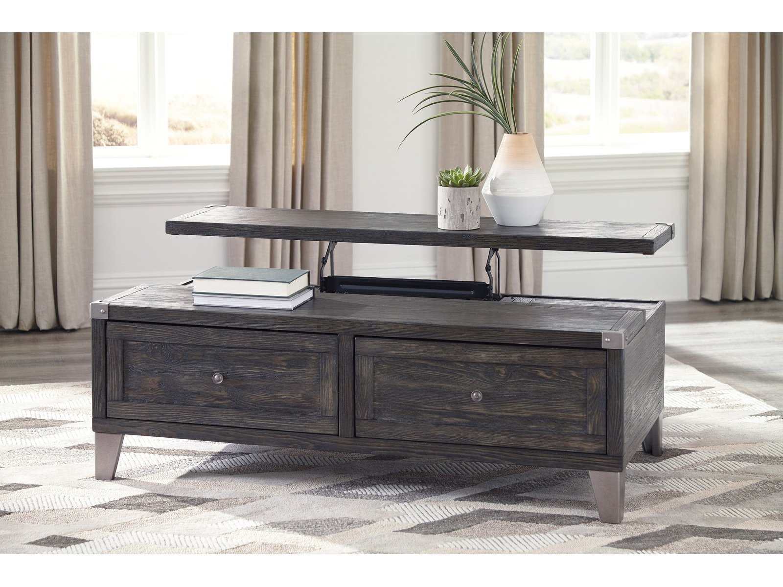 Todoe Dark Gray Lift Top Coffee Table (Online Special Price) - Ornate Home
