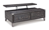 Todoe Dark Gray Lift Top Coffee Table (Online Special Price) - Ornate Home