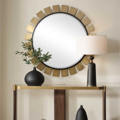 Toluca Brass Round Mirror - Ornate Home