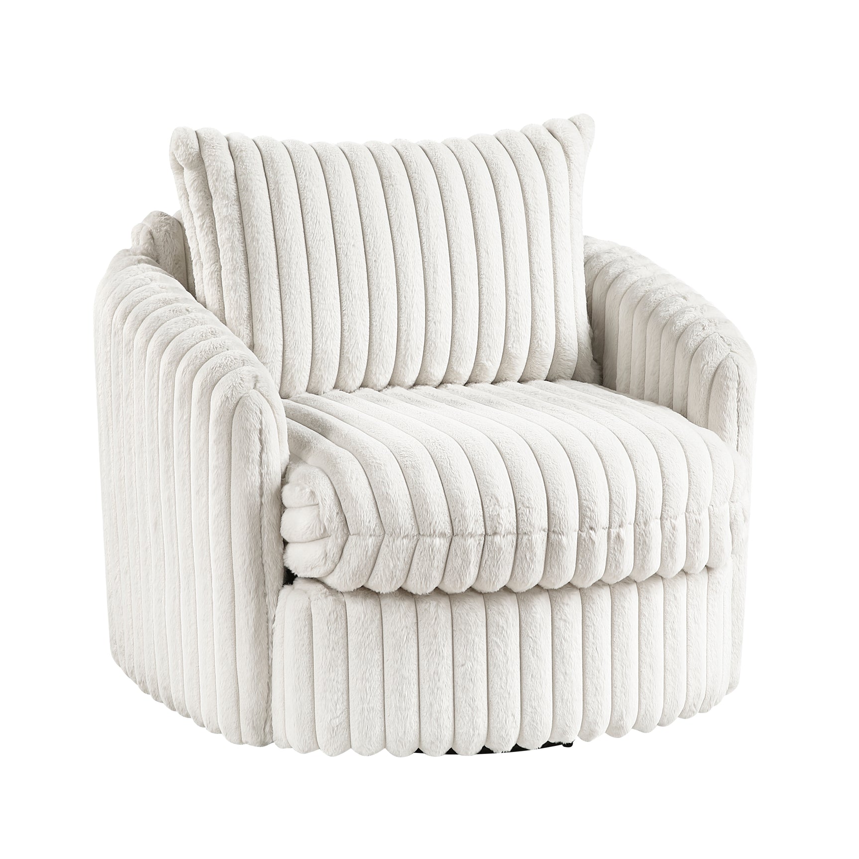 Tomball Beige Swivel Chair - Ornate Home