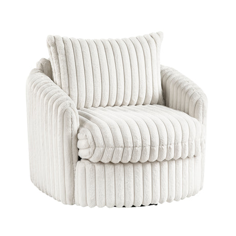 Tomball Beige Swivel Chair - Ornate Home