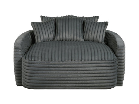 Tomball Dark Gray Oversized Chaise Lounge - Ornate Home