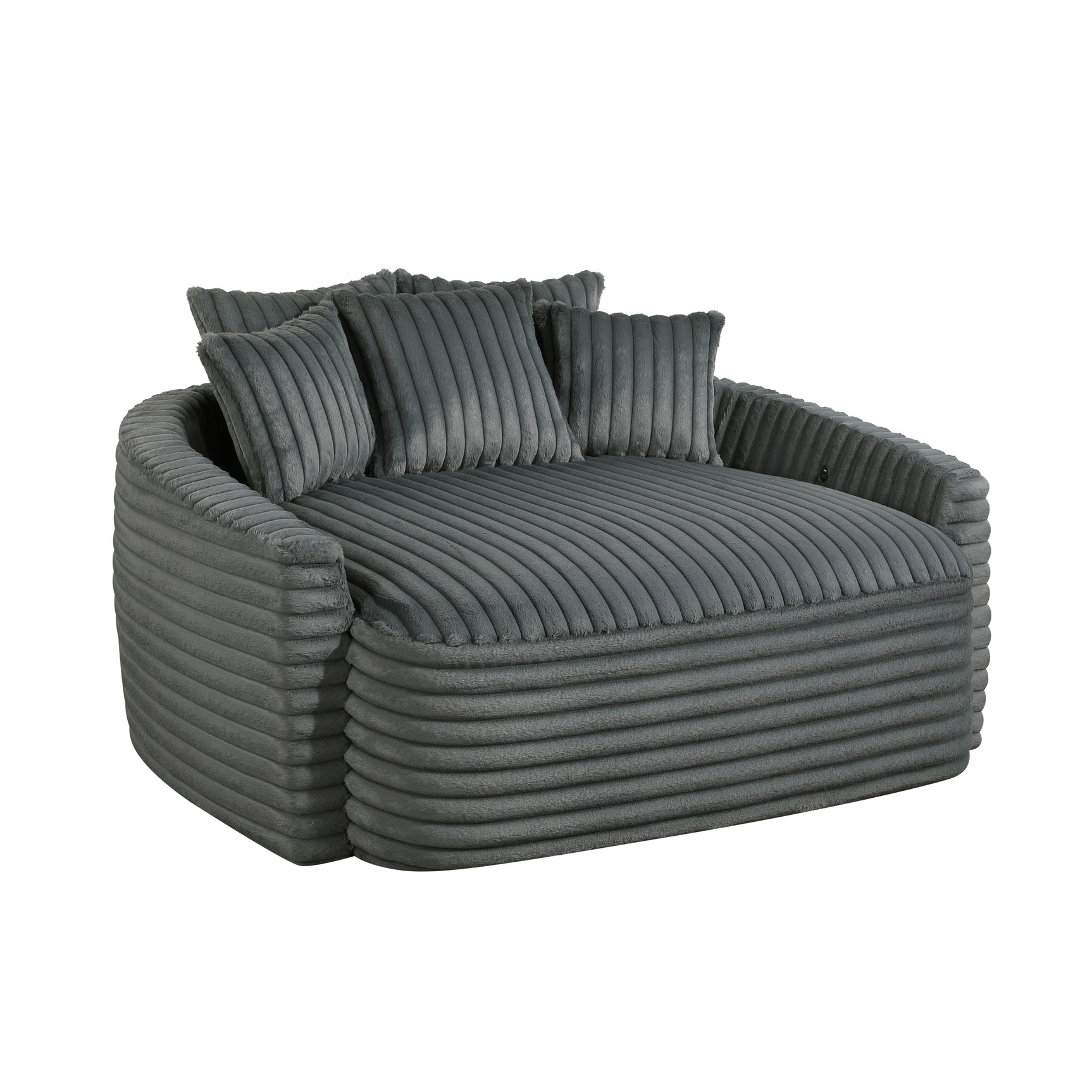 Tomball Dark Gray Oversized Chaise Lounge - Ornate Home