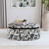 Tomkins Indigo Storage Ottoman - Ornate Home