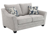 Tomkins Light Grey Loveseat - Ornate Home