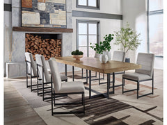 Tomtyn Light Brown Dining Table and 6 Chairs - Ornate Home