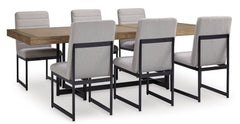 Tomtyn Light Brown Dining Table and 6 Chairs - Ornate Home
