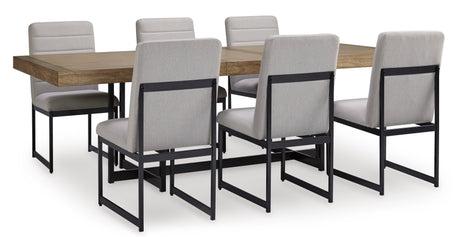 Tomtyn Light Brown Dining Table and 6 Chairs - Ornate Home