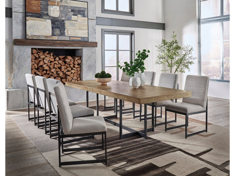 Tomtyn Light Brown Dining Table and 8 Chairs - Ornate Home