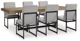 Tomtyn Light Brown Extension Dining Table and 6 Chairs (Online Special Price) - Ornate Home