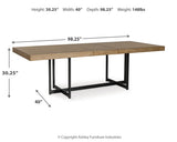 Tomtyn Light Brown Extension Dining Table and 6 Chairs (Online Special Price) - Ornate Home
