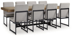 Tomtyn Light Brown Extension Dining Table and 8 Chairs - Ornate Home