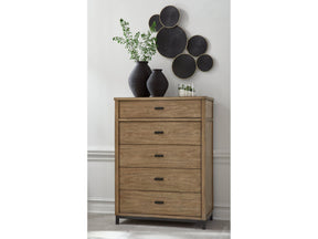 Tomtyn Light Brown Five Drawer Chest (Online Special Price) - Ornate Home