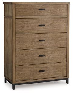 Tomtyn Light Brown Five Drawer Chest - Ornate Home