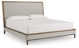 Tomtyn Light Brown King Upholstered Bed (Online Special Price) - Ornate Home