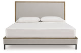 Tomtyn Light Brown King Upholstered Bed (Online Special Price) - Ornate Home