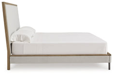 Tomtyn Light Brown Queen Upholstered Bed - Ornate Home