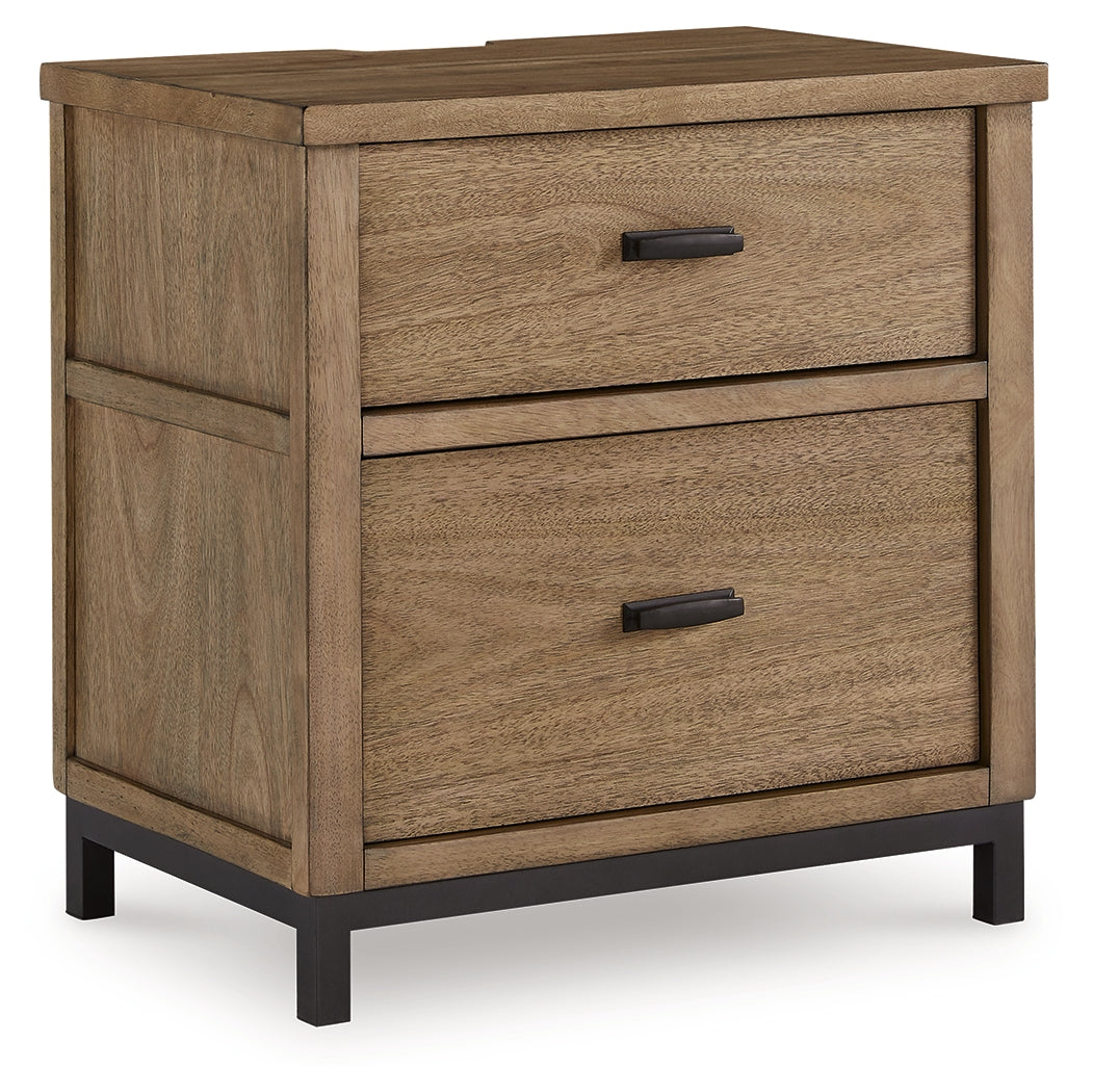 Tomtyn Light Brown Two Drawer Nightstand (Online Special Price) - Ornate Home