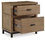 Tomtyn Light Brown Two Drawer Nightstand (Online Special Price) - Ornate Home