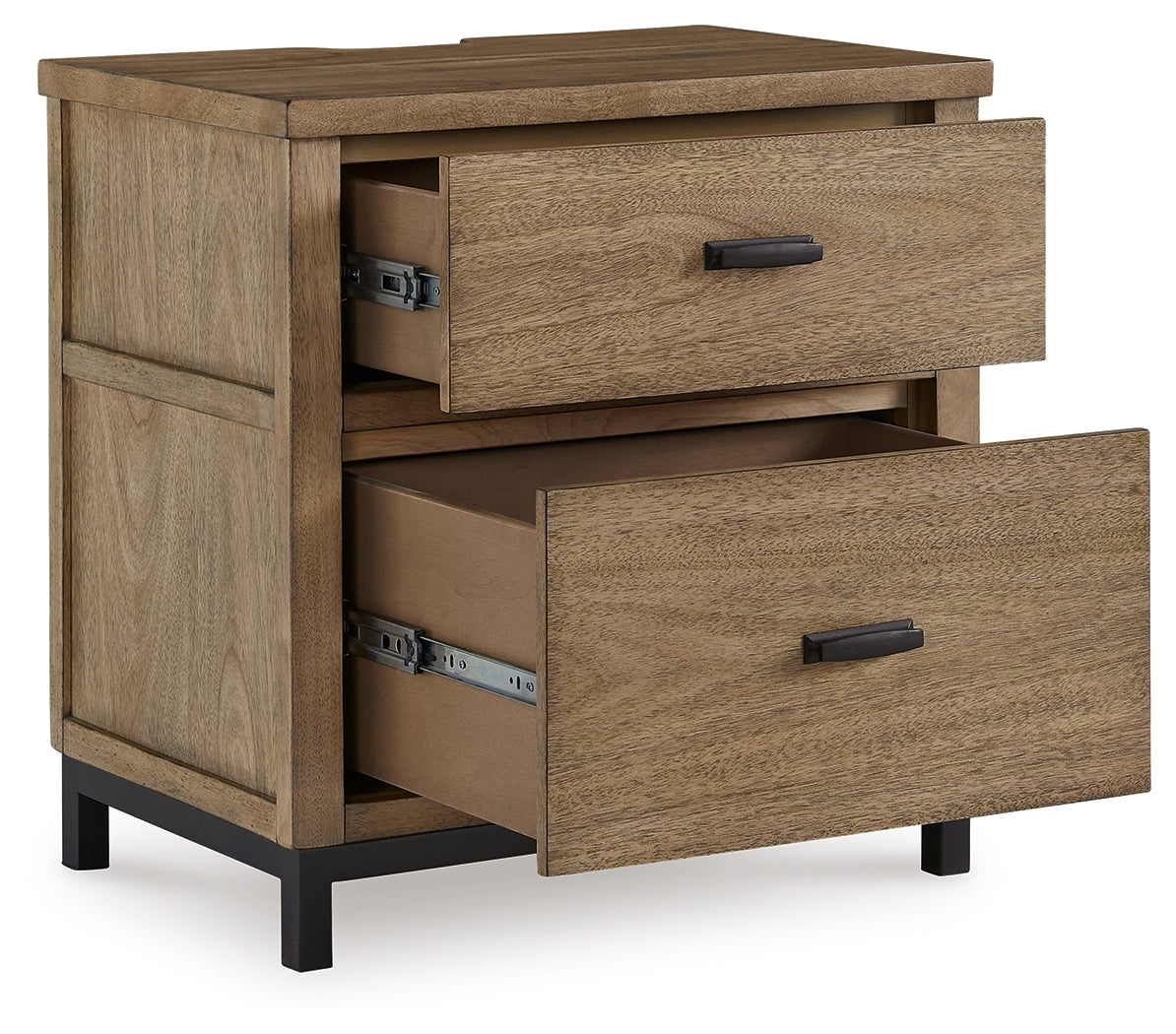 Tomtyn Light Brown Two Drawer Nightstand (Online Special Price) - Ornate Home