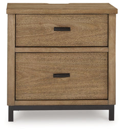 Tomtyn Light Brown Two Drawer Nightstand - Ornate Home