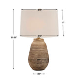 Tonachio Brown Etched Urn Table Lamp - Ornate Home