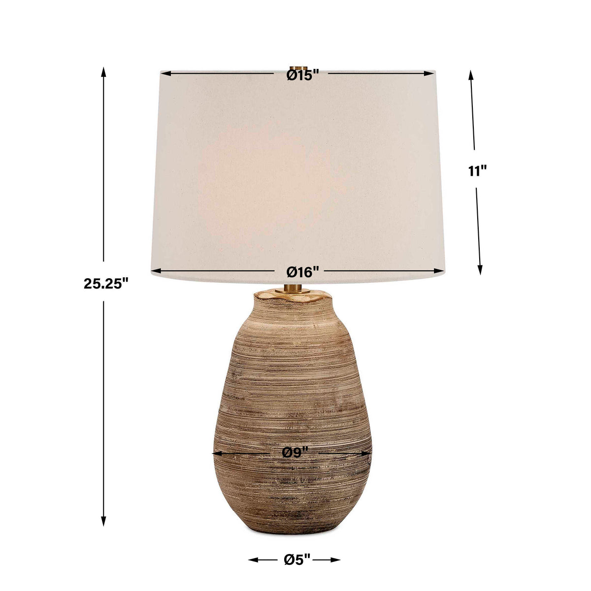 Tonachio Brown Etched Urn Table Lamp - Ornate Home