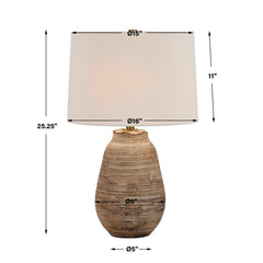 Tonachio Brown Etched Urn Table Lamp - Ornate Home