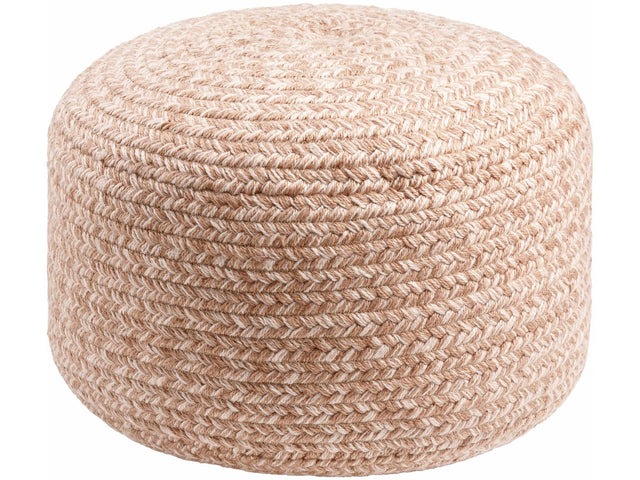 Tonanitla Natural Fiber Blush Knitted Pouf - Ornate Home