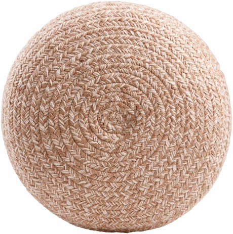 Tonanitla Natural Fiber Blush Knitted Pouf - Ornate Home